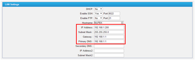 LAN Settings