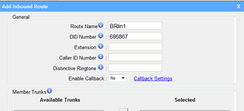 inbound routes