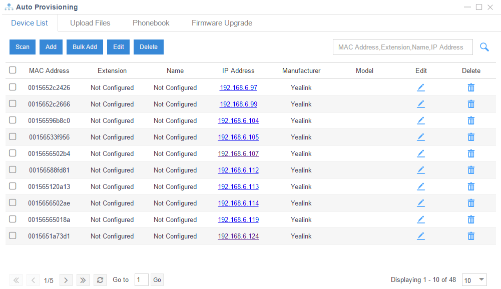 pbx phone provisioning