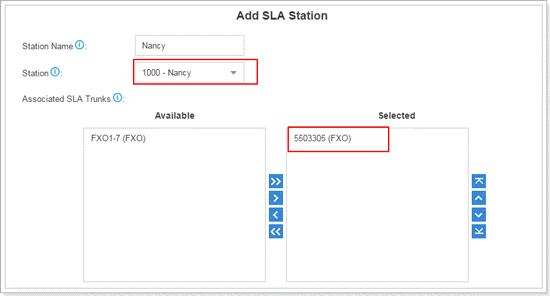 Add SLA Station 1 on Yeastar Cloud and S-Series VoIP PBX