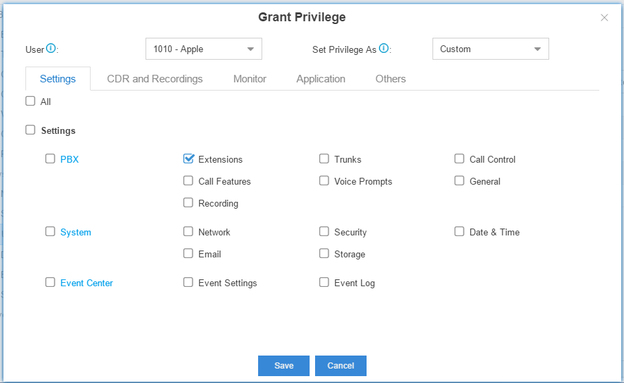 Grant Privilege