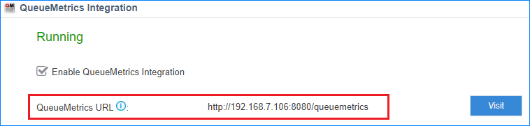 QueueMetrics On-premise Visit Link