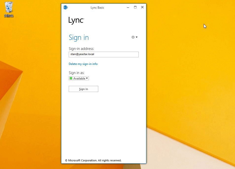 Lync client software