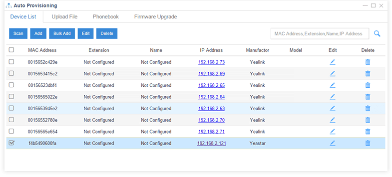 AutoProvisioning-DeviceList