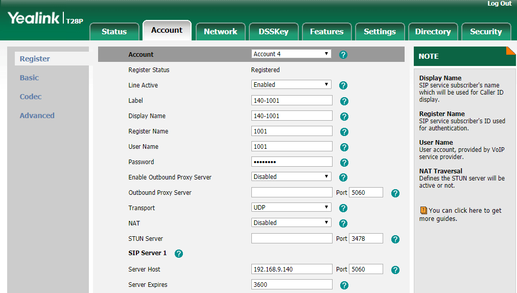 Configure BLF Key on Yealink IP Phone