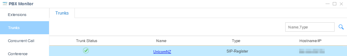 UnicomNZ trunk status