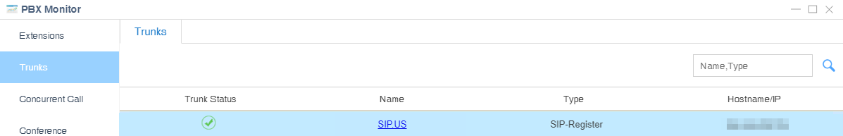 sipus trunk status