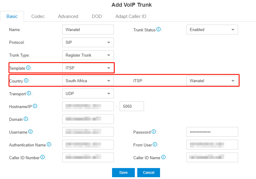 wanatel add cloud trunk