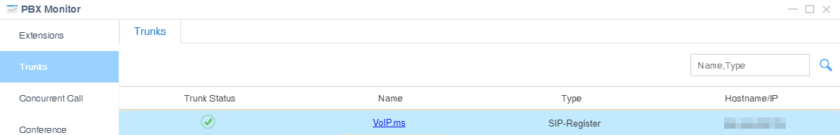 VoIP.ms trunk status