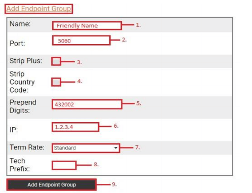 voip innovations endpoint prefix