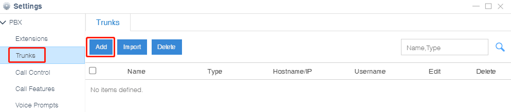 Add SIP Trunk-Yeastar Cloud PBX-Template