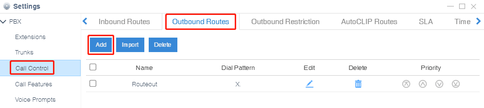 Create Outbound Route-Yeastar Cloud PBX-Template