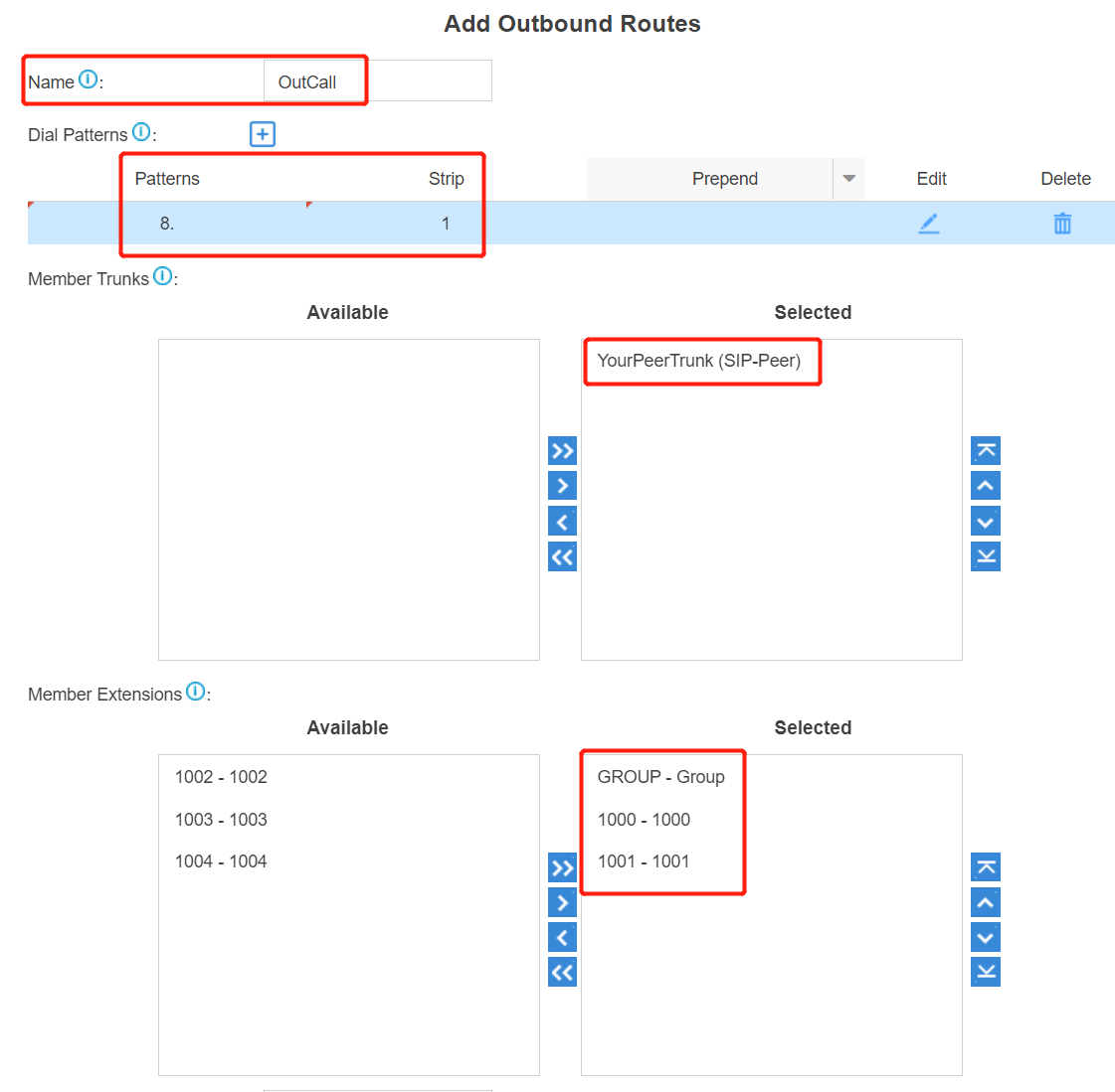 5. Outbound Configuration - Yeastar Cloud PBX Peer