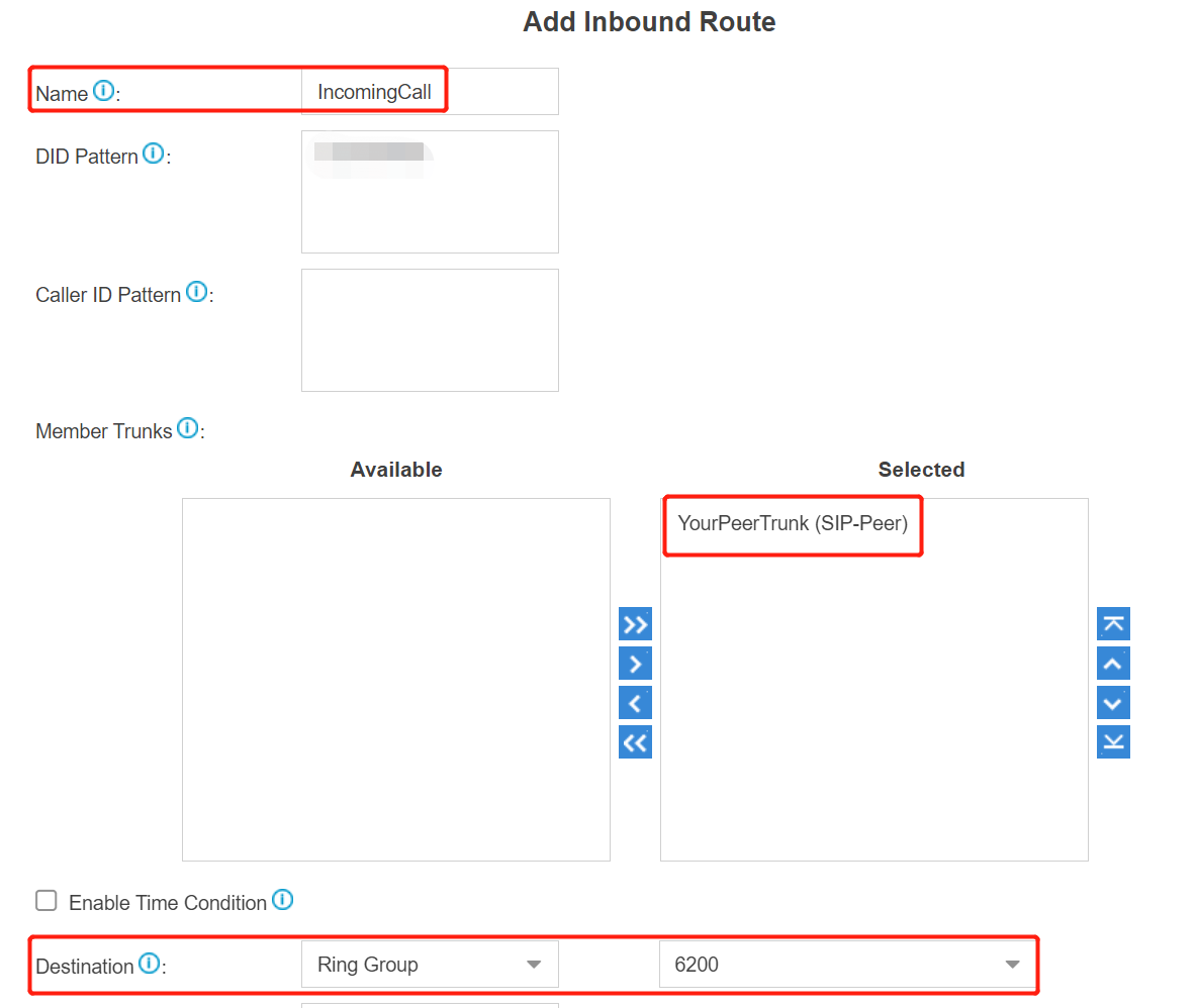 7. Inbound Configuration - Yeastar Cloud PBX Peer