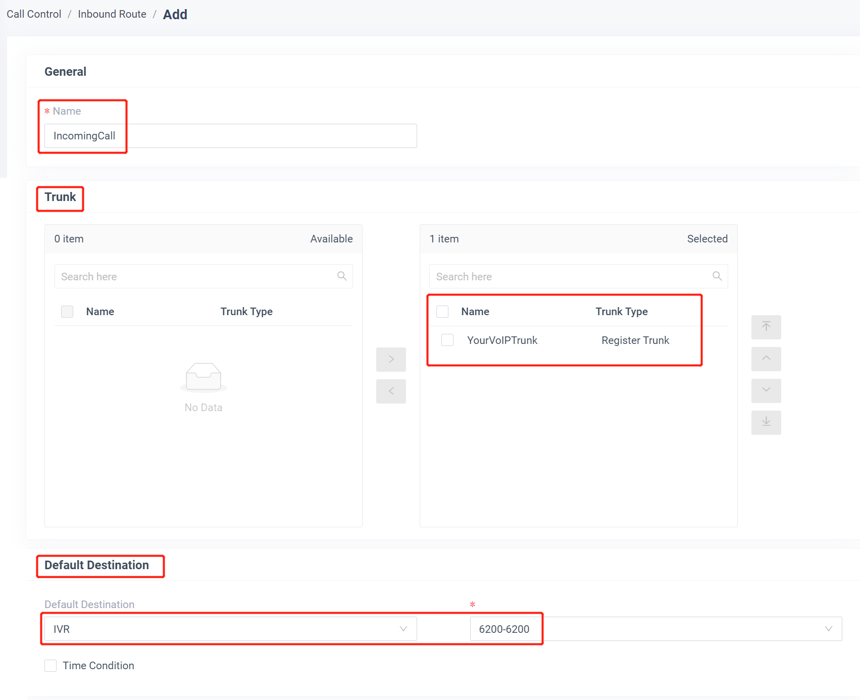 7.0 Inbound Configuration - Yeastar P-Series