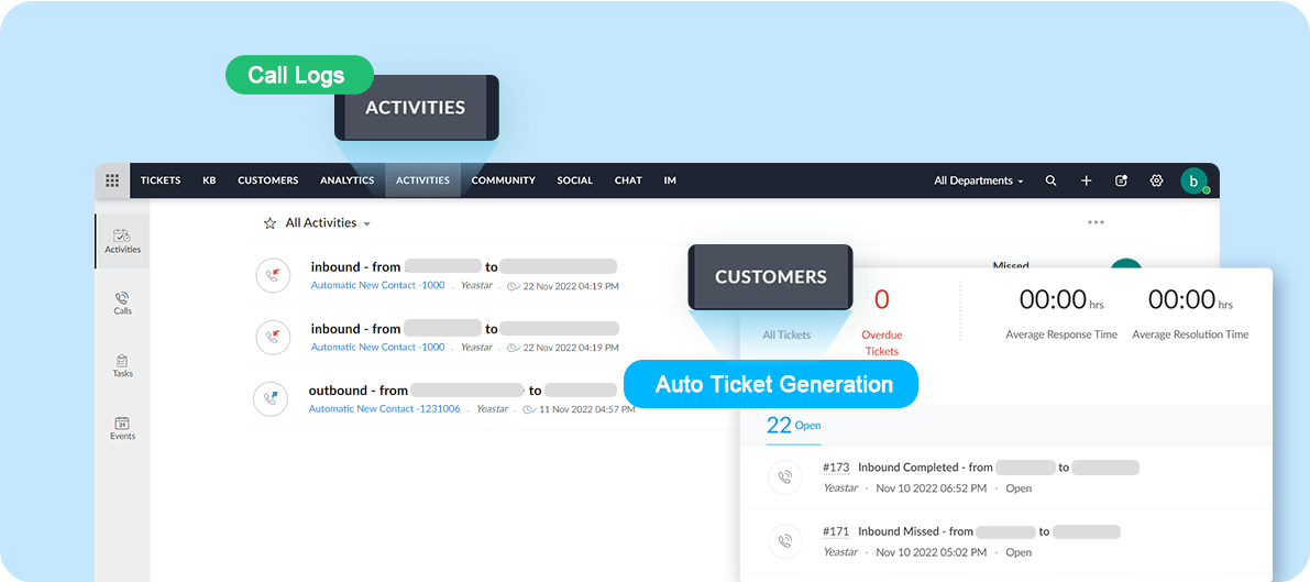 Zoho Desk Telephony Integration Screenshot