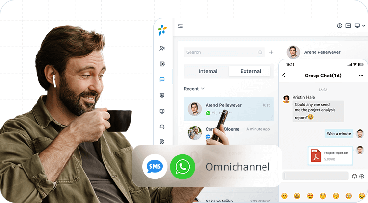 WhatsApp chats and SMS messaging