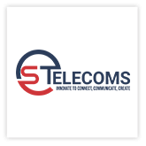 Stelecoms logo in white background and square shape