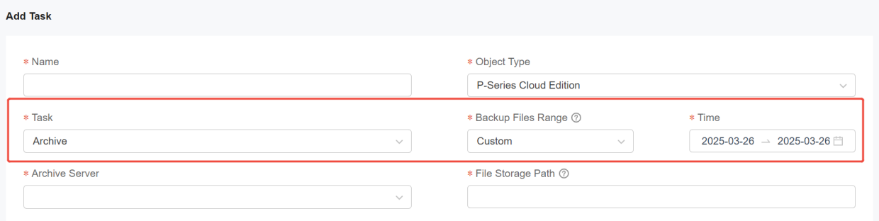 Create a archive-only task