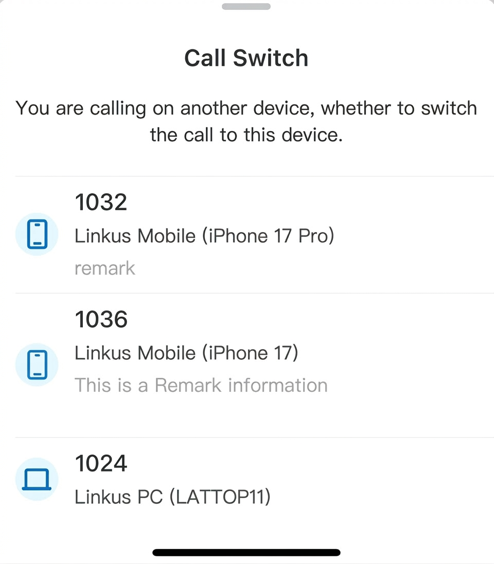 Linkus Multi-Client Login