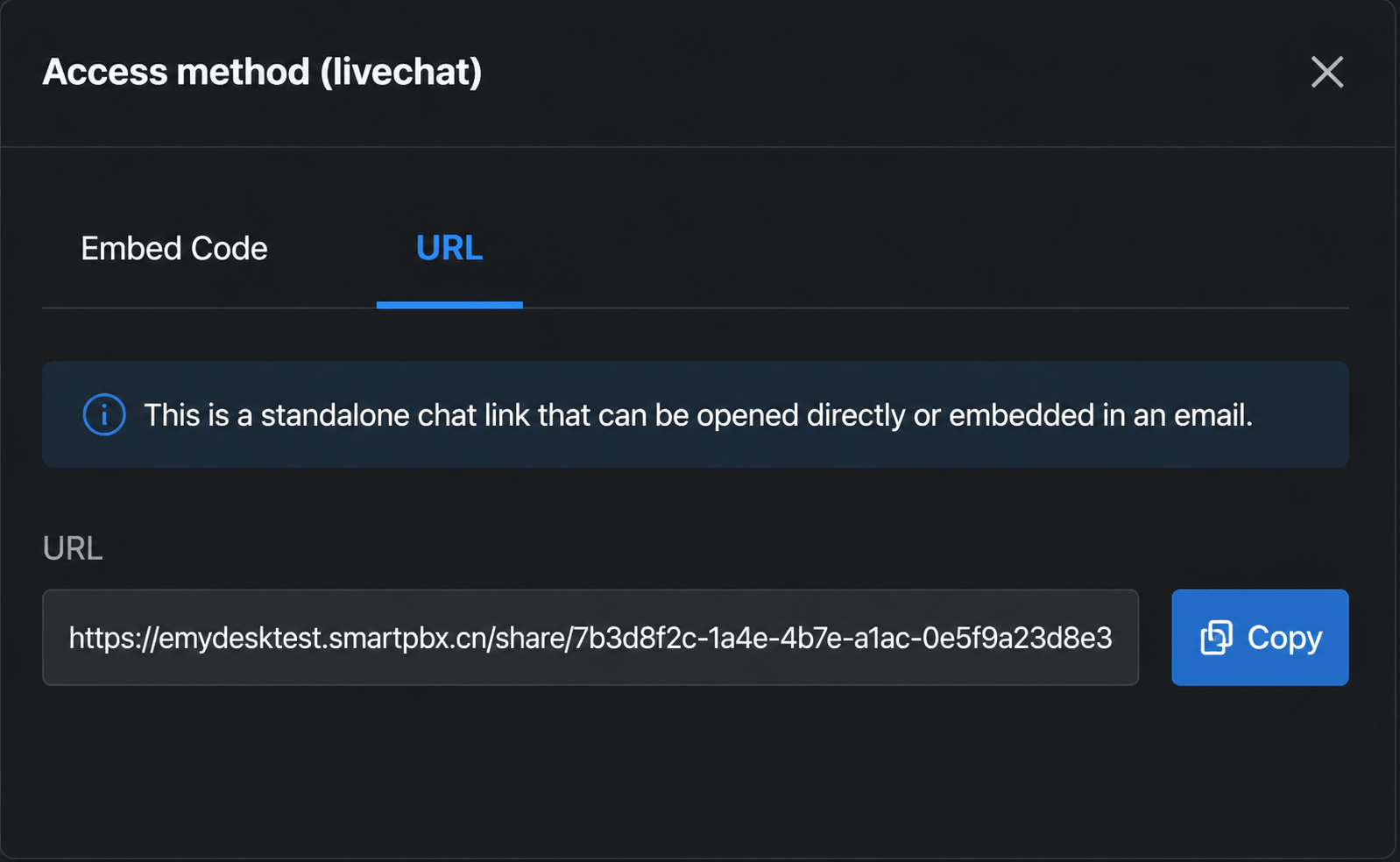 Direct-Live-Chat-URL