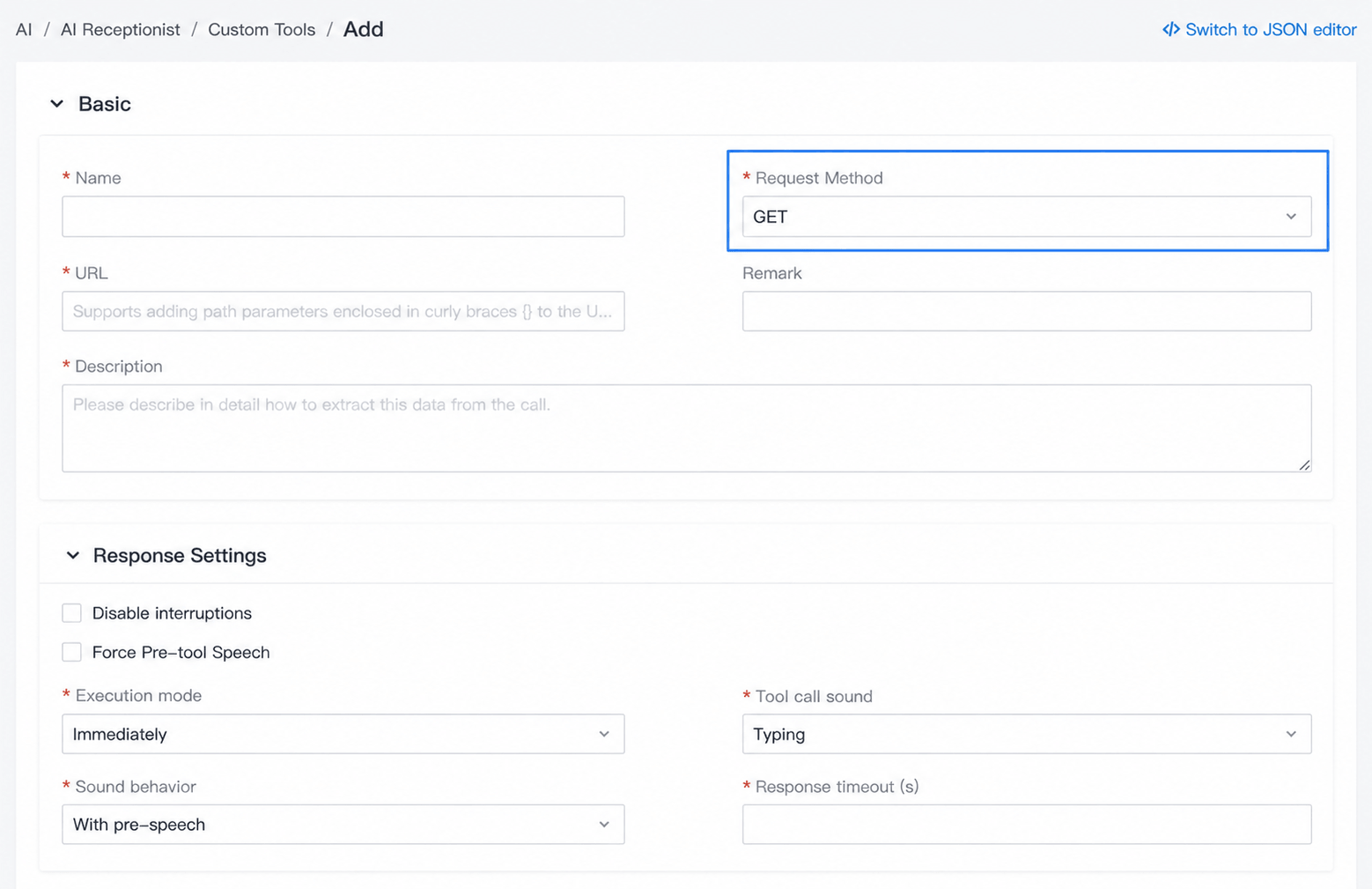 Yeastar-AI-Receptionist-Support-Custom-Integration-via-HTTP